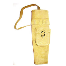 Load image into Gallery viewer, Golden Arrow Suede Leather Back Quiver
