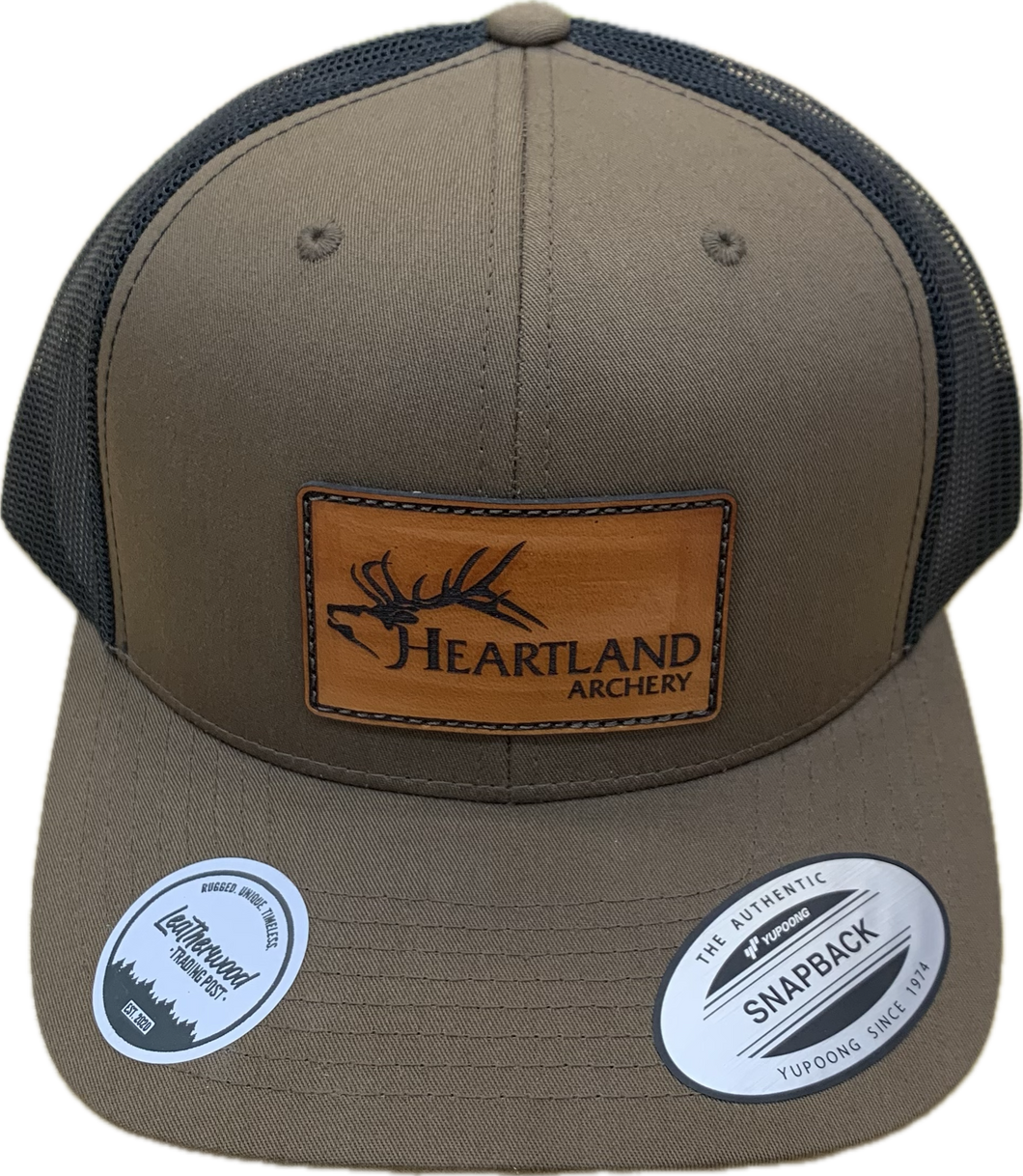 Heartland Archery Center Leather Patch Cap