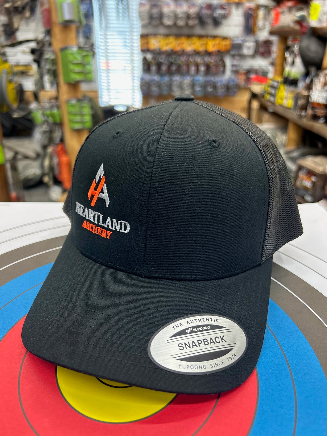 Heartland Archery Black Side-Embroidered Snapback Cap