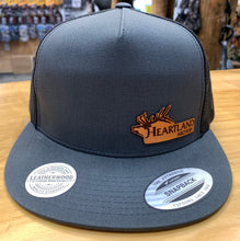 Load image into Gallery viewer, Heartland Archery Grey Side Leather Patch Hat
