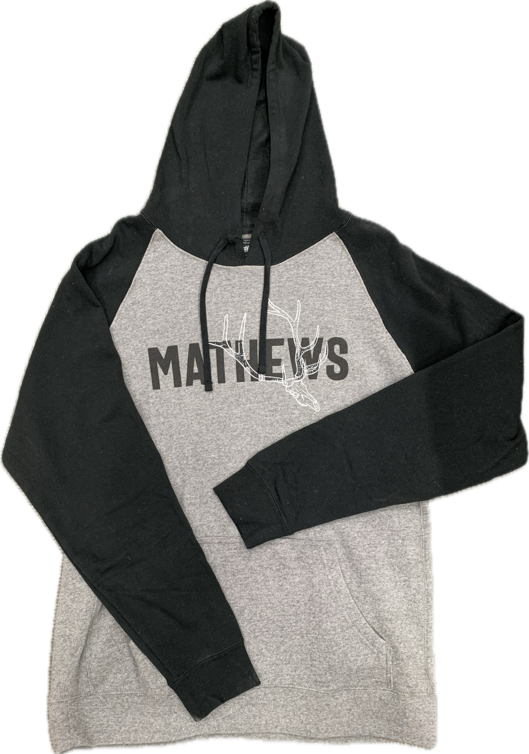 Mathews Grey/Black Elk Skull Hoodie